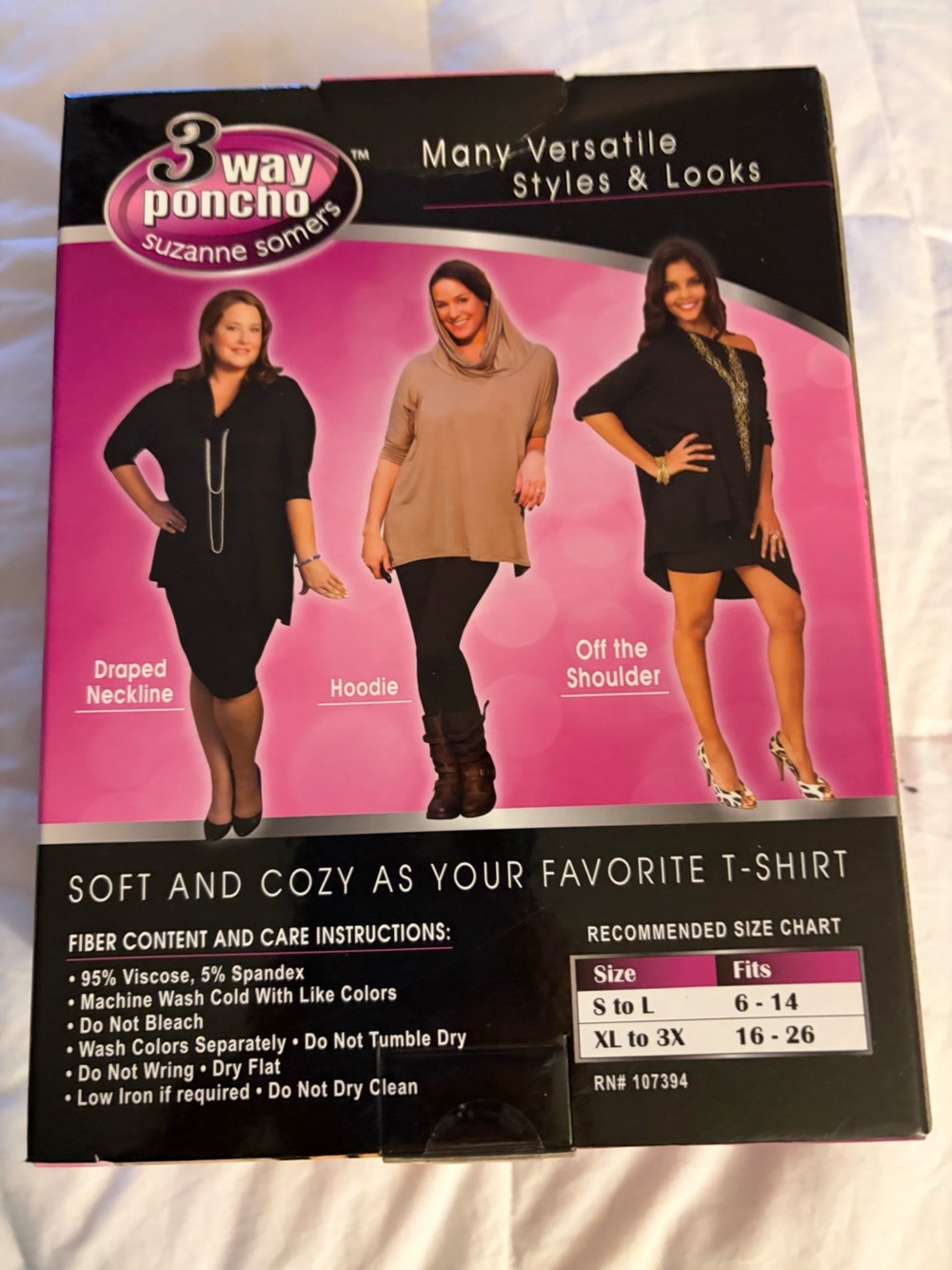 As Seen On TV Suzanne Somers 3-Way Poncho Wrap in Mocha - Picture 3 of 3